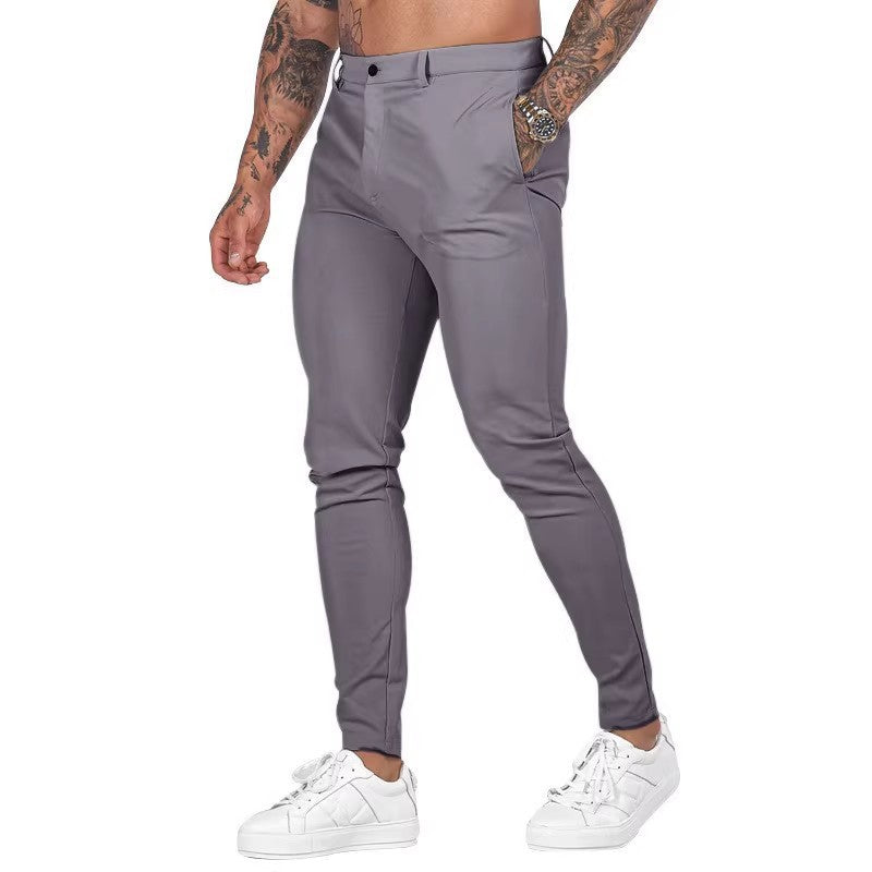 Herren elegante Slim-Fit Chinohose mit elastischem Bund und praktischen Taschen Krohn-e