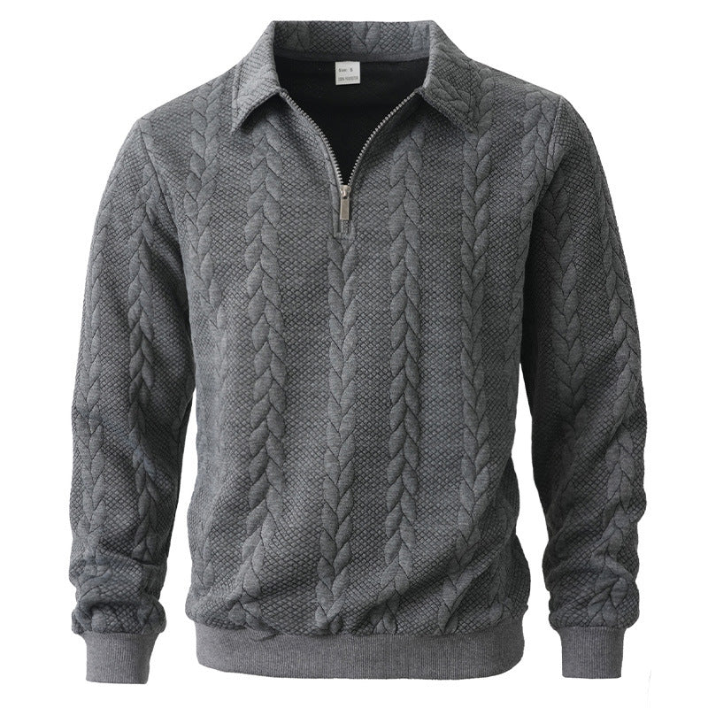 Herren eleganter Strickpullover mit Reißverschluss Krohn-e