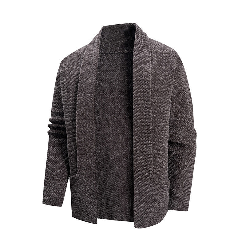 Damen Elegante Strickjacke mit schickem Revers und Taschen Krohn-e