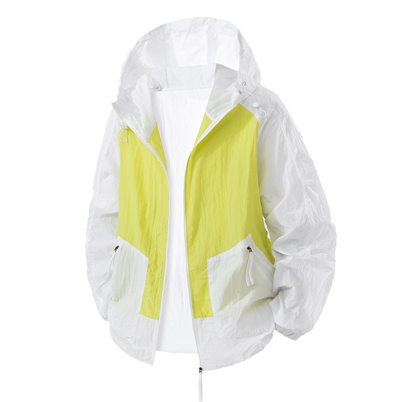 Damen leichte Windbreaker-Jacke mit verstellbarem Kapuzenkragen und atmungsaktiven Eigenschaften Krohn-e