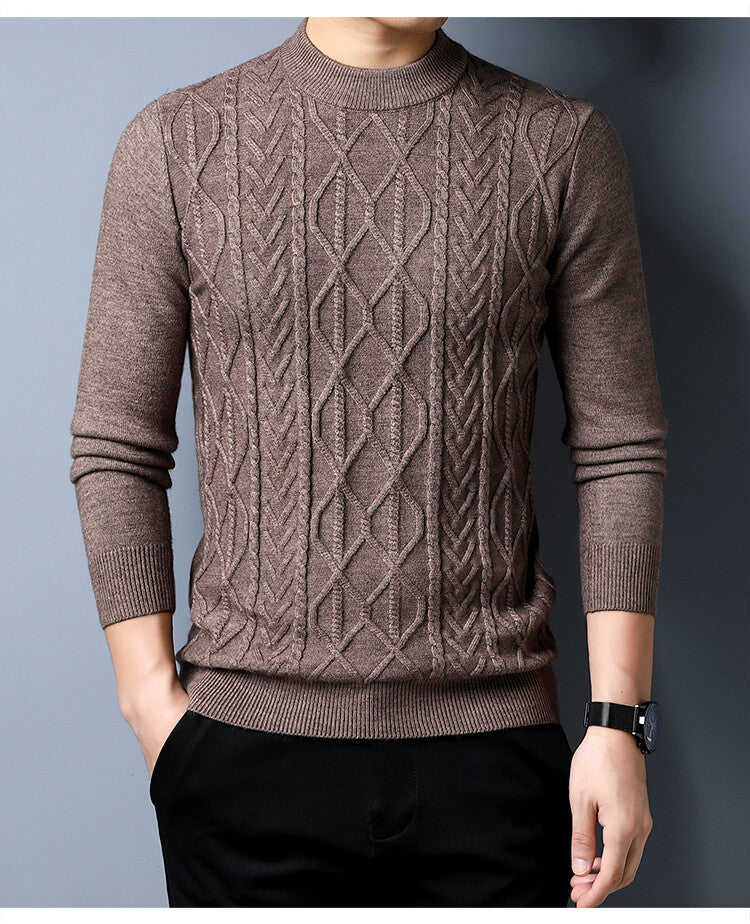 Herren Strickpullover mit strukturiertem Zopfmuster Krohn-e