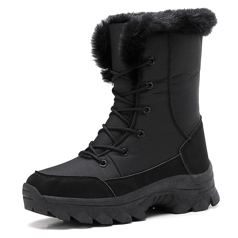 Damen Gefütterte Winterstiefel mit rutschfester Sohle und modischem Kunstfell Krohn-e