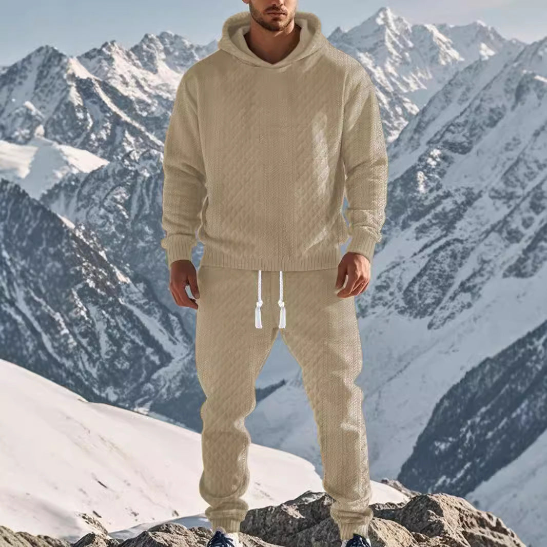 Herren sportliches Hoodie und Jogginghose Set mit strukturiertem Design Krohn-e