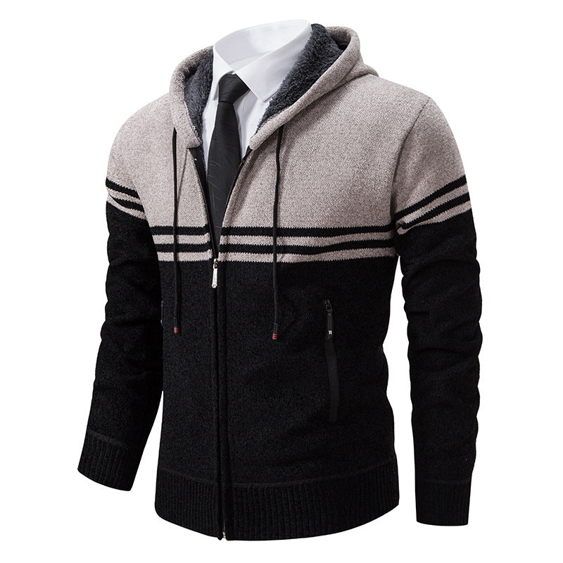 Herren modische Kapuzenjacke mit strukturiertem Design Krohn-e