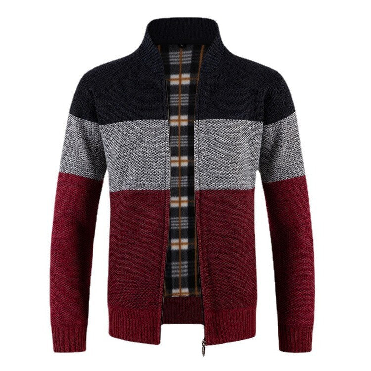 Herren Strickjacke mit strukturiertem Design und modernem Kragen Krohn-e