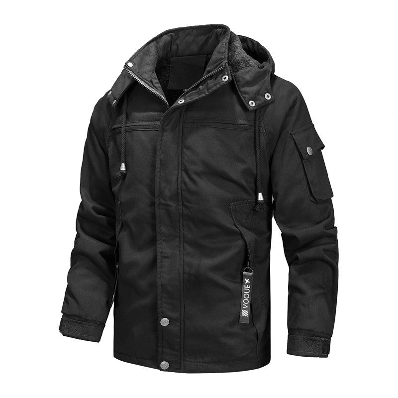 Herren vielseitige Outdoor-Jacke mit gefütterter Kapuze Krohn-e