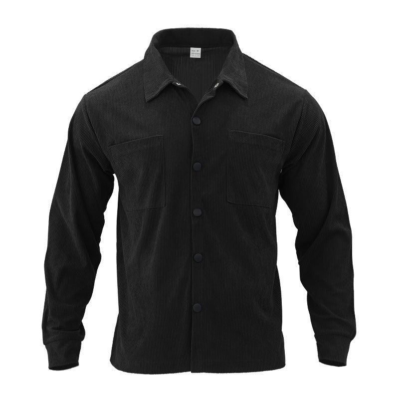 Herren Kordjacke mit praktischen Taschen und Knopfdetail Krohn-e