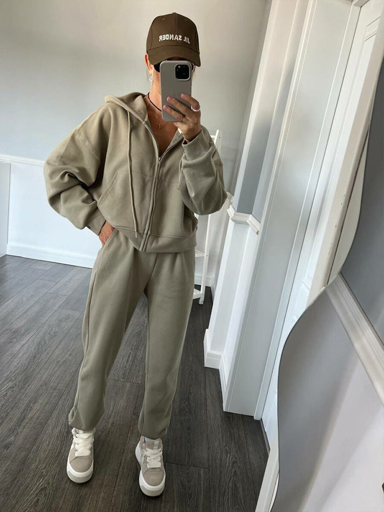 Damen sportliches Fleece-Jogginganzug-Set Krohn-e