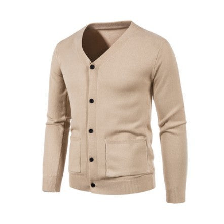 Herren Eleganter V-Ausschnitt Strickcardigan Krohn-e
