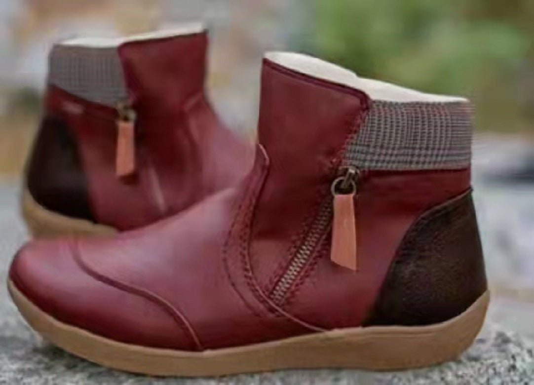 Damen Komfortable Stiefeletten mit modischem Reißverschluss und ergonomischer Sohle Krohn-e