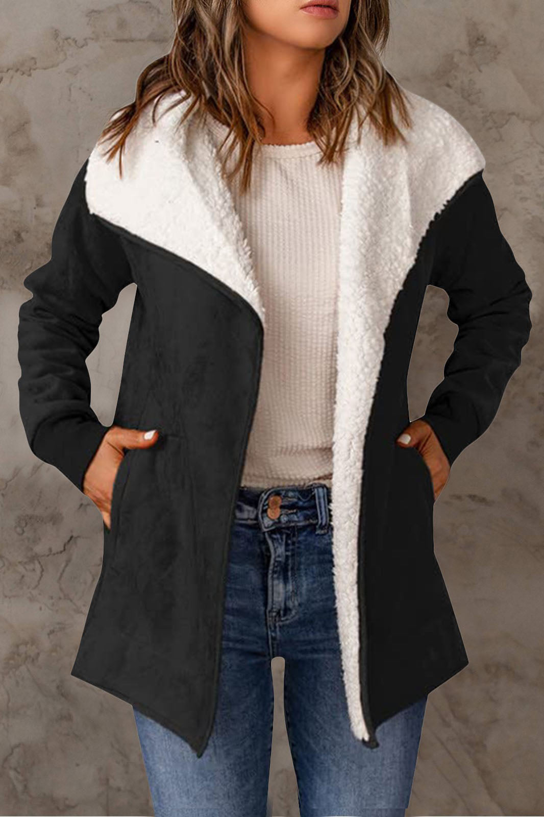 Krohn-e | Revers Wildleder und Schafswolle Thermojacke