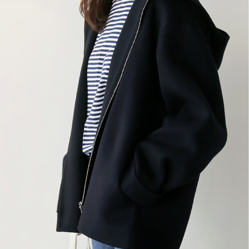 Damen Modische und elegante Kapuzenjacke aus weichem Material Krohn-e