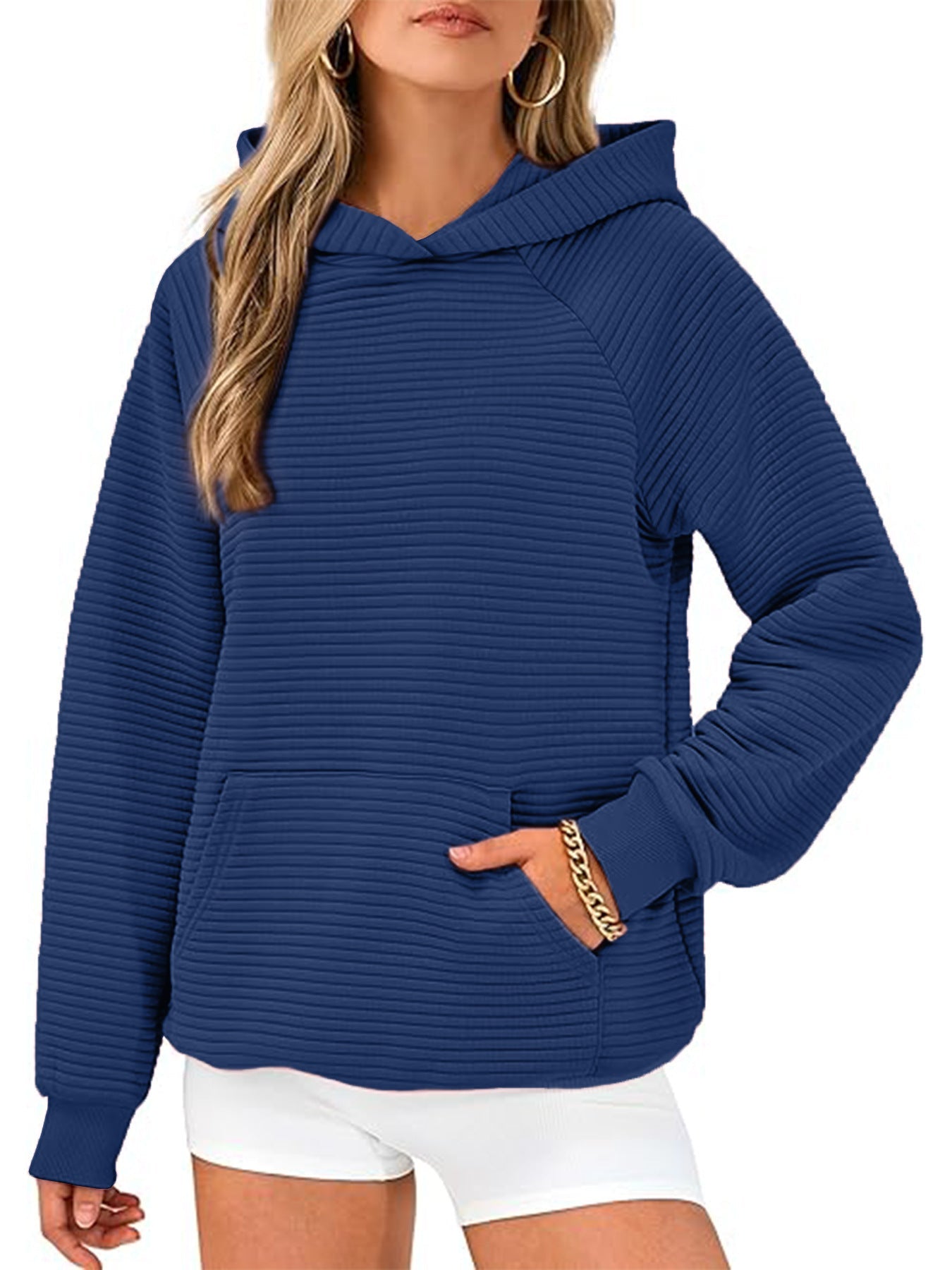 Damen Kapuzensweater aus strukturiertem Stoff Krohn-e