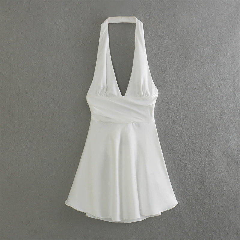Luxuriöses Sommerseide-Halterkleid von Fudus