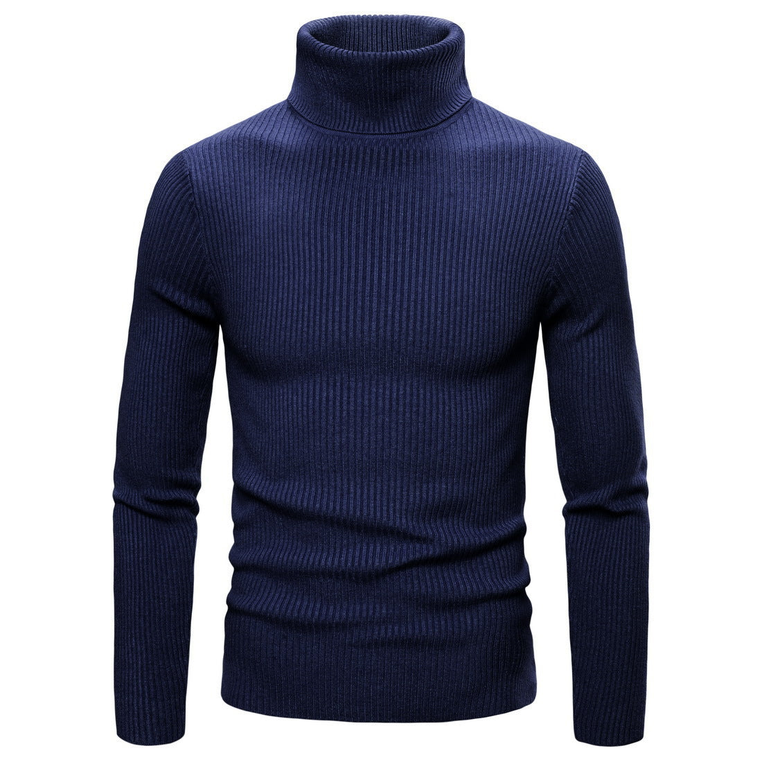 Herren Stehkragen Pullover aus feiner Rippenstrick Krohn-e
