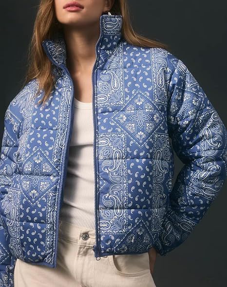 Damen modische Steppjacke mit Paisleymuster Krohn-e