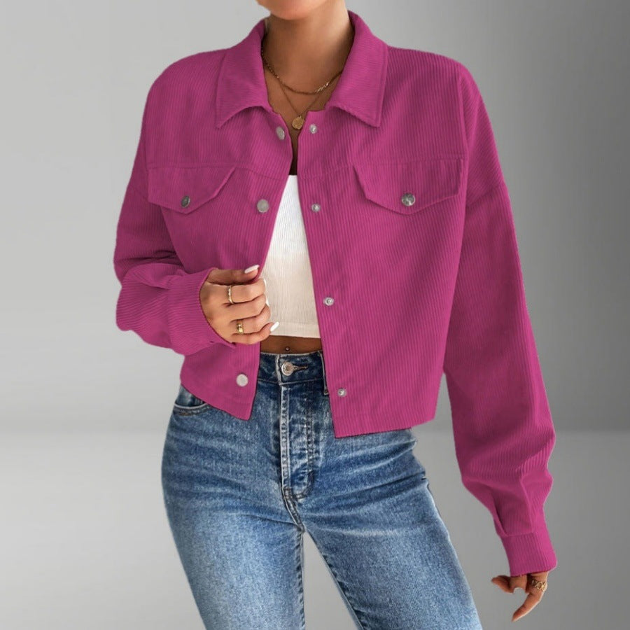 Damen Kurzjacke aus cordartigem Material Krohn-e