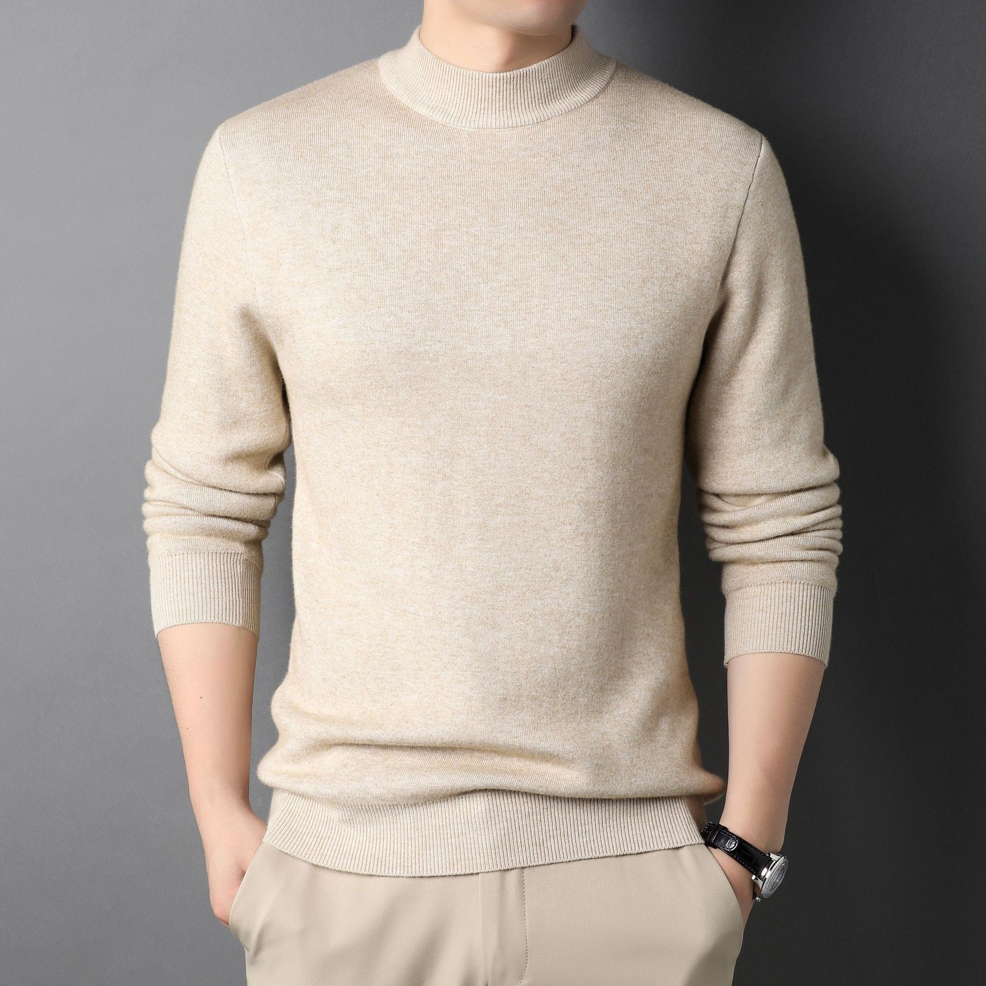 Herren Feinstrickpullover mit Rollkragen und soften Materialien Krohn-e