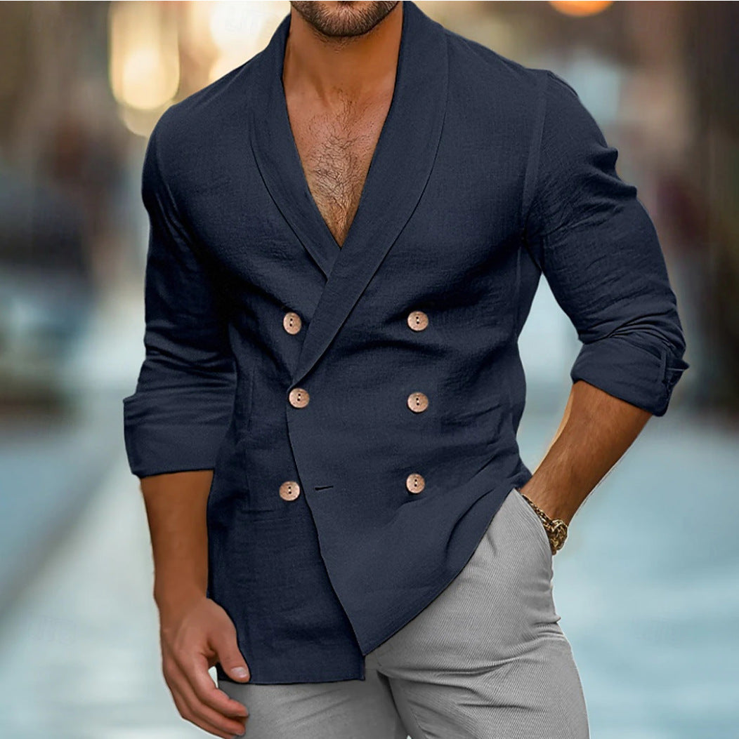 Herren stilvolle und elegante Leinenjacke Krohn-e