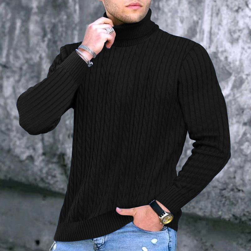 Herren moderner Rollkragenpullover mit strukturiertem Design Krohn-e