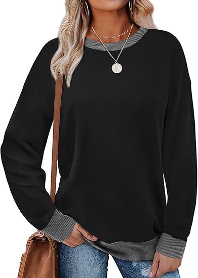 Damen bequemer Sweatshirt mit Raglanärmeln und dekorativem Kragen Krohn-e