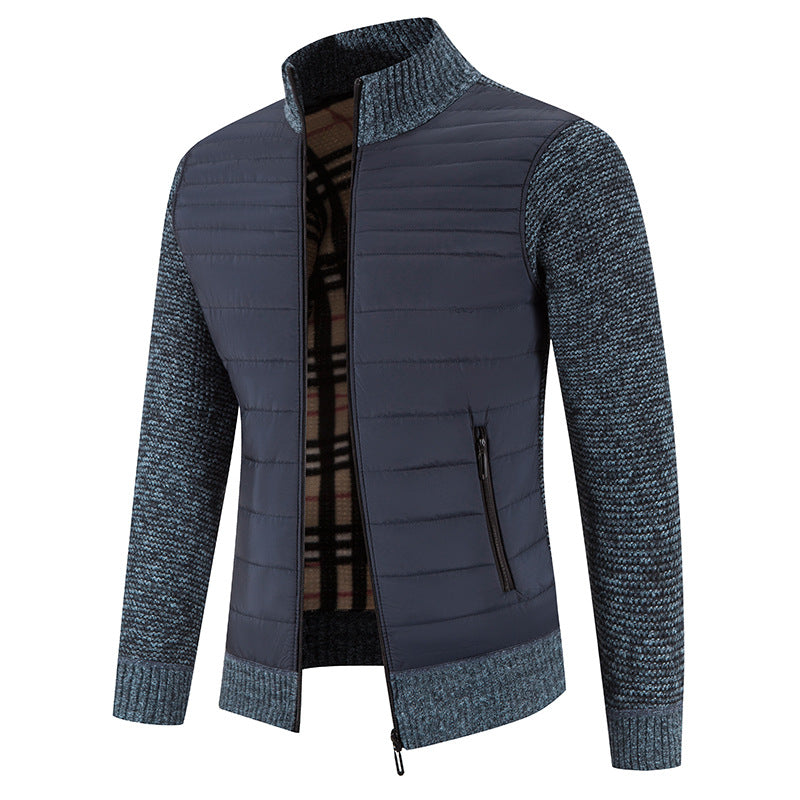 Herren lässige Steppjacke mit Strickärmeln Krohn-e