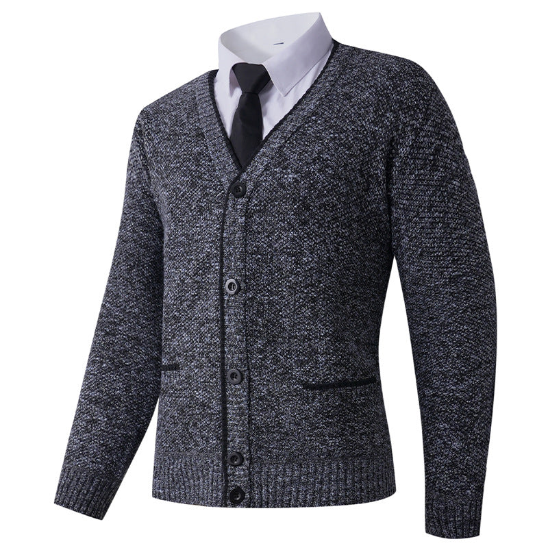 Herren Strickjacke mit V-Ausschnitt und klassischem Design Krohn-e