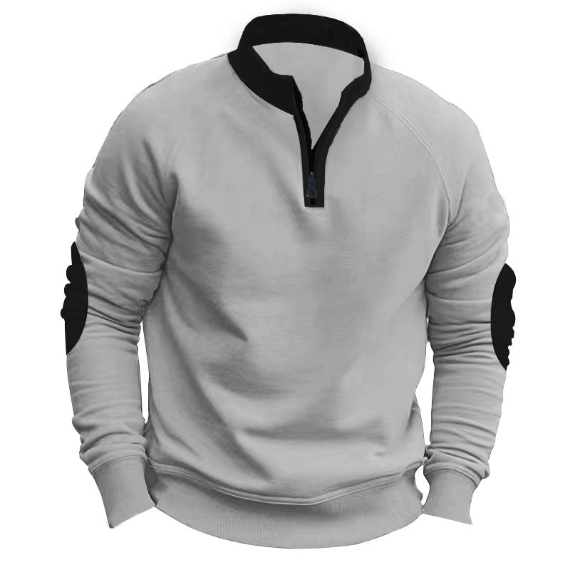 Herren Sweatshirt mit strukturiertem Reißverschluss Krohn-e