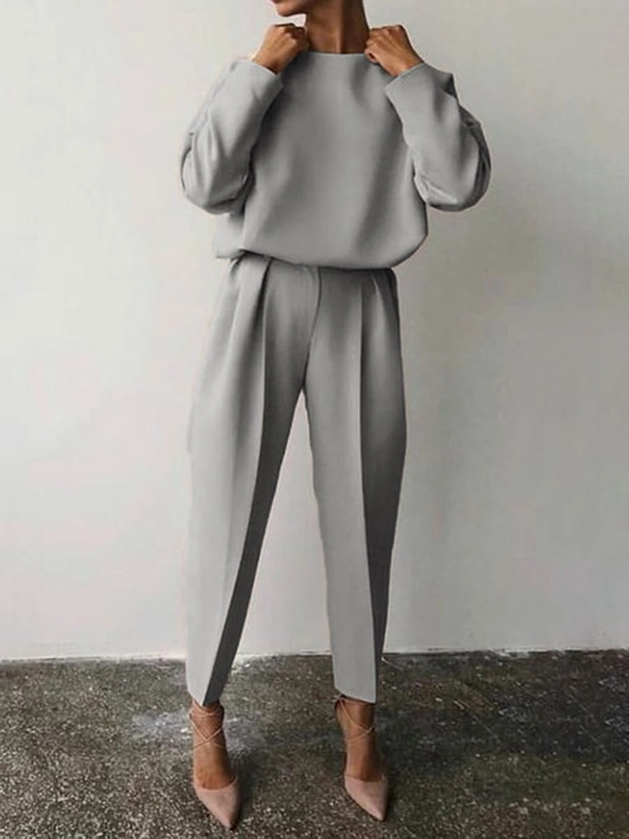 Damen Lässiges Zweiteiliges Set mit weitem Schnitt und stylischen Details Krohn-e