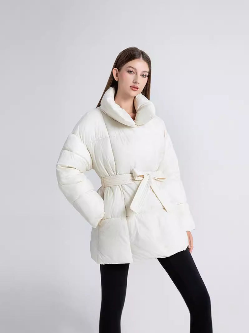 Krohn-e | Warme Pufferjacke mit Gürtel Leicht und Stilvoll Perfekt für Kalte Tage