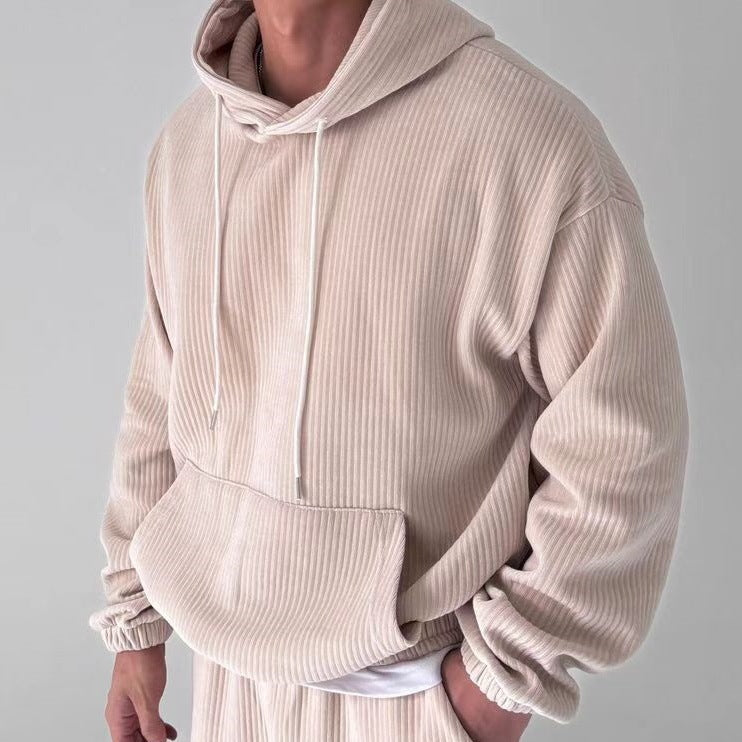 Herren Hoodie mit strukturiertem Rippdesign Krohn-e