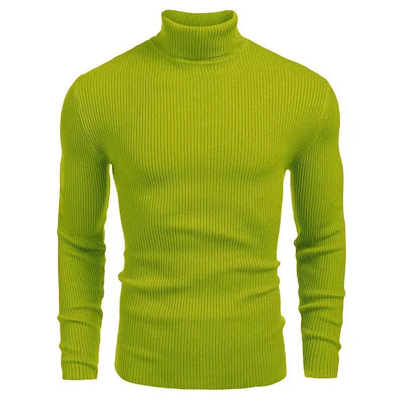 Herren hochwertiger Rollkragenpullover aus feinem Rippstrick Krohn-e