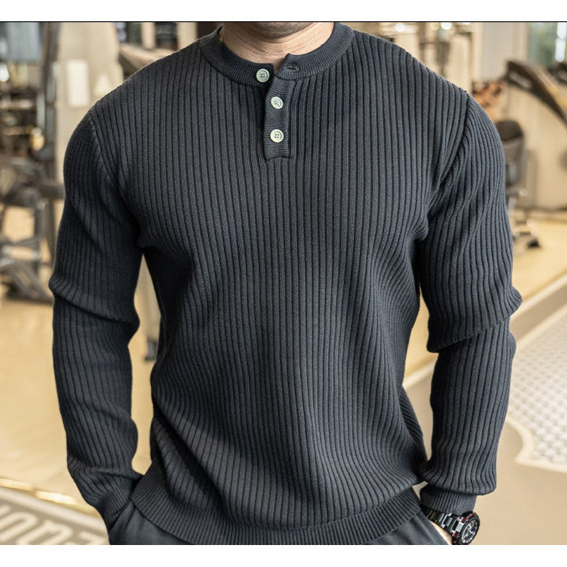 Herren Langarm Pullover mit strukturiertem Rippenstrick Krohn-e