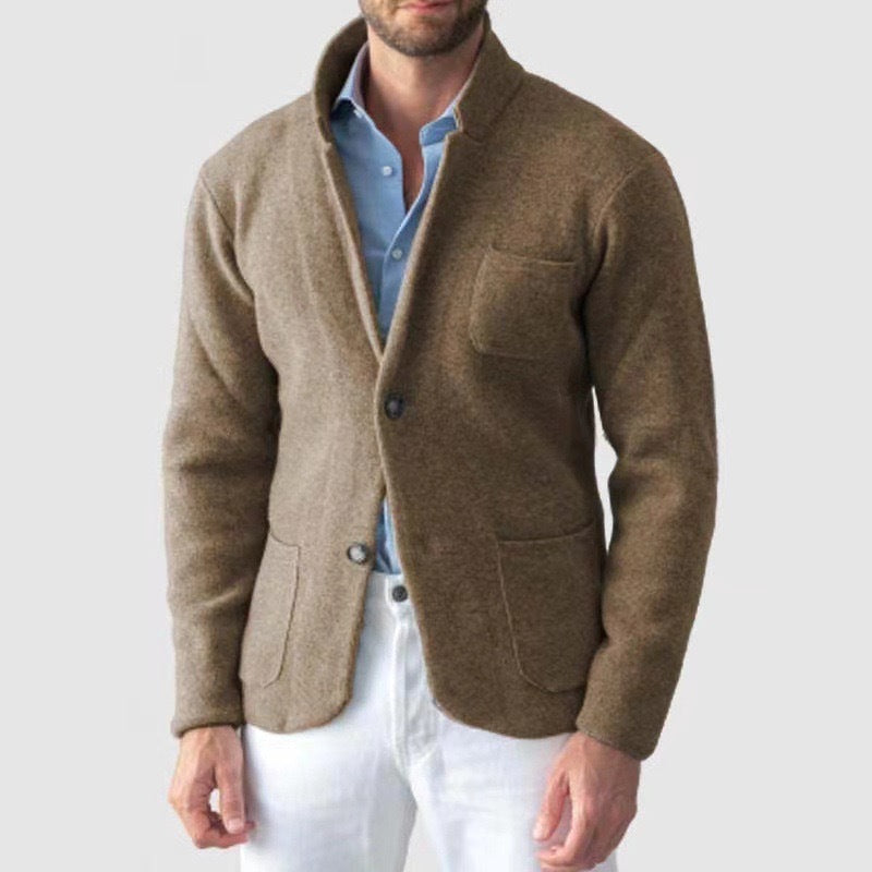 Herren Strickblazer mit eleganter Optik und praktischen Taschen Krohn-e