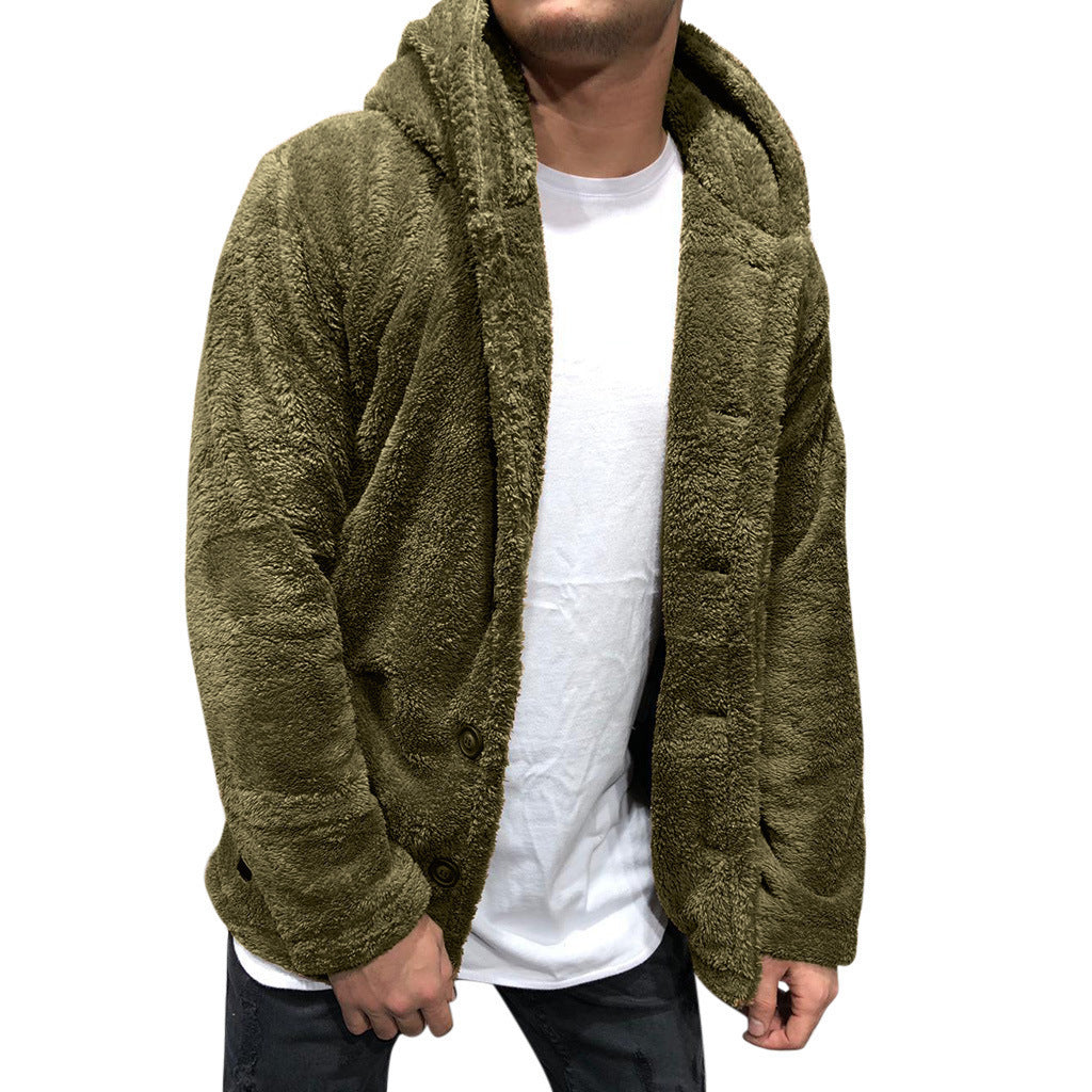 Herren Kuschelige Teddyjacke mit breitem Revers und praktischen Taschen Krohn-e