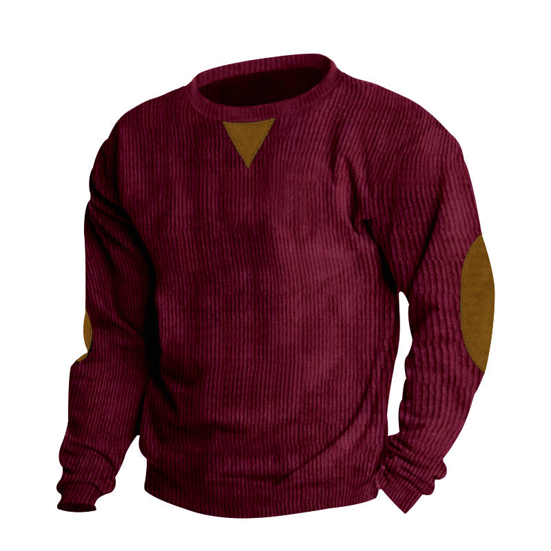 Herren bequemer Strickpullover mit eleganten Ellbogenpatches Krohn-e