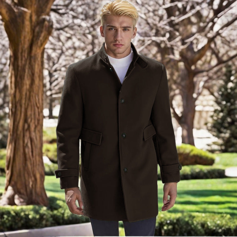 Herren eleganter, taillierter Wollmantel Krohn-e