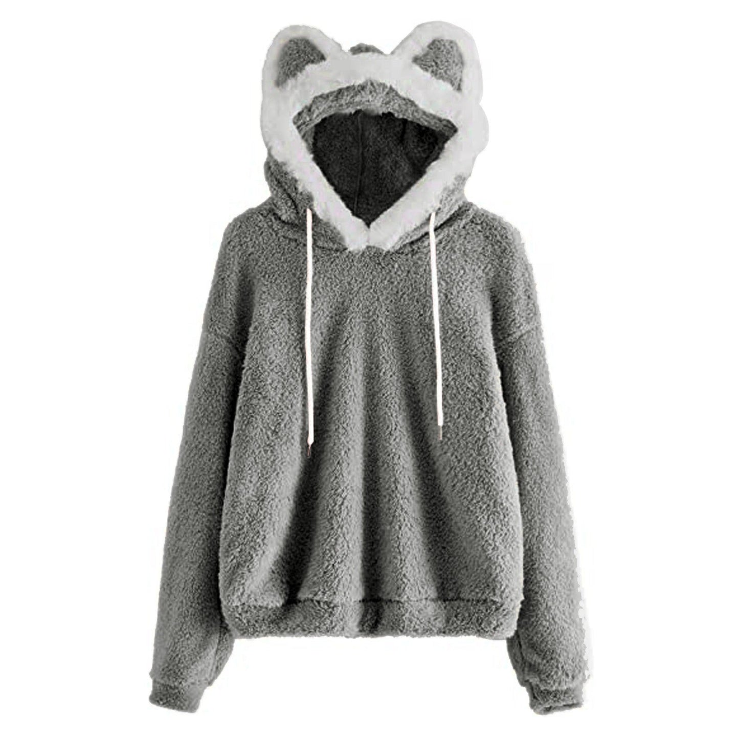 Damen Gemütlicher Kapuzenpullover mit süßem Ohren-Design und kuscheligem Fleece Krohn-e