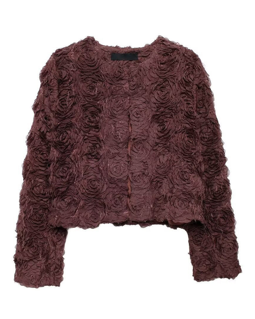Krohn-e | Garten Rundhals Blüten Kurzjacke