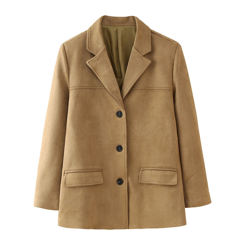 Damen Elegante Suede-Blazerjacke Krohn-e