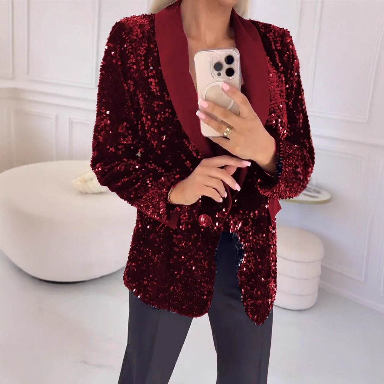 Damen Glitzernder Blazer Krohn-e