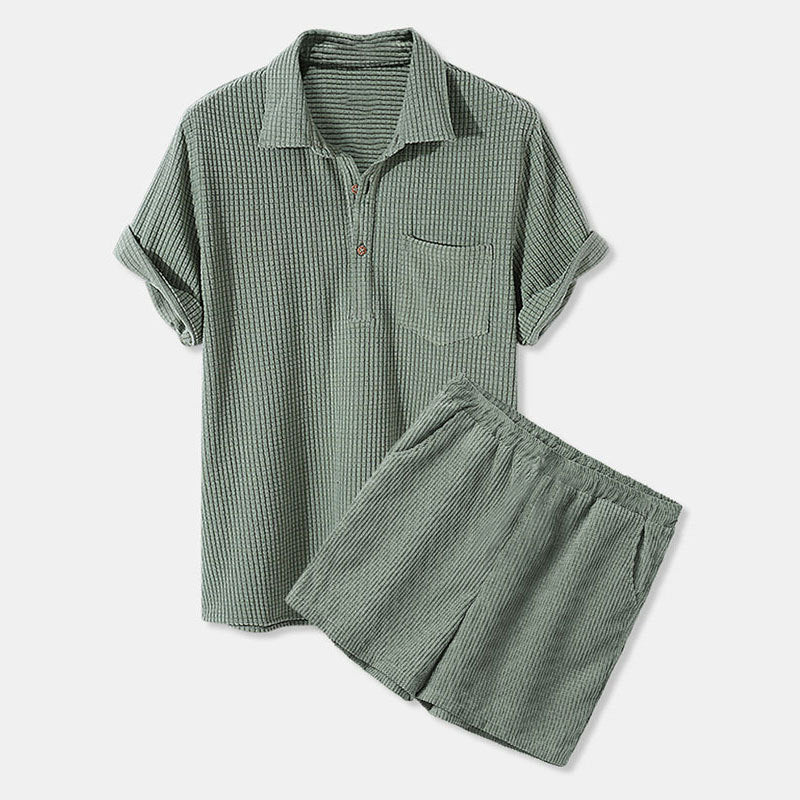 Damen Sonnen-Pyjama Set mit kurzem Shirt und Hose Krohn-e