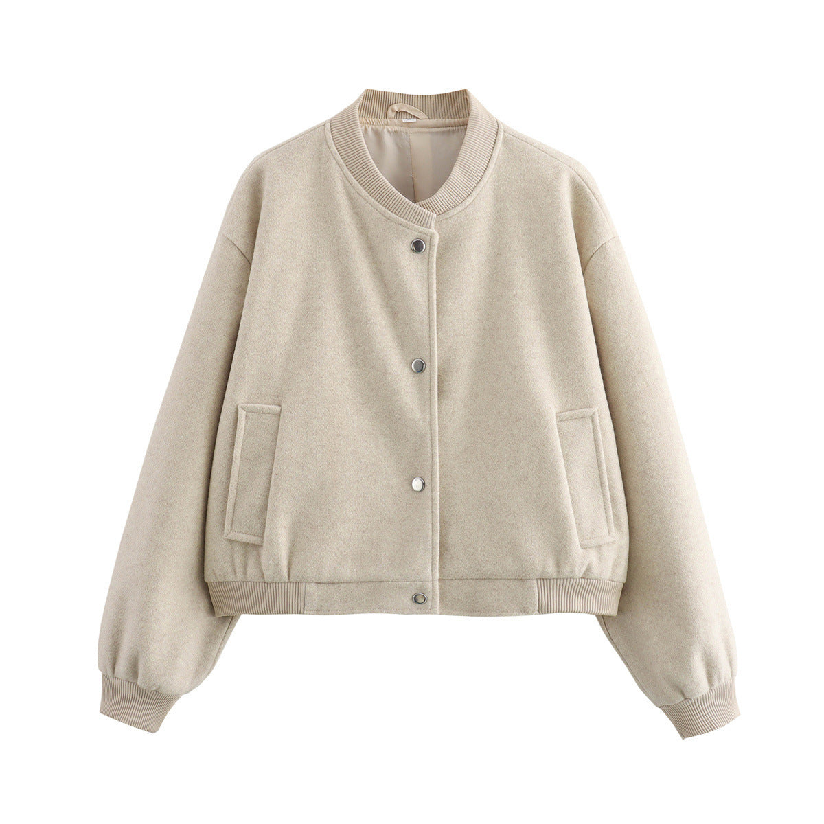 Damen Übergangsjacke mit weichem Wollmaterial und praktischen Taschen Krohn-e