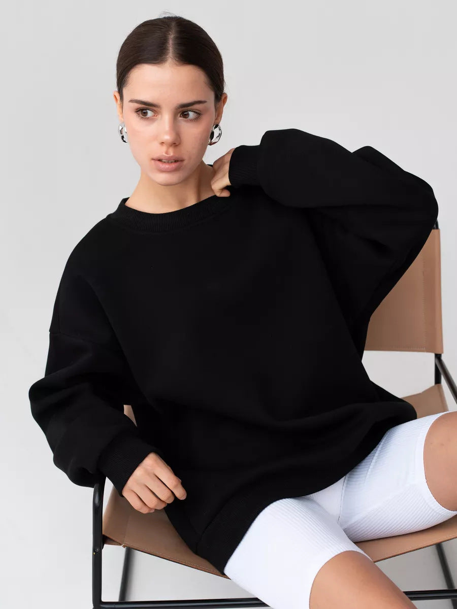 Damen lässiges Over-Sized Sweatshirt mit Oversized-Schnitt und weichen Baumwollmaterialien Krohn-e