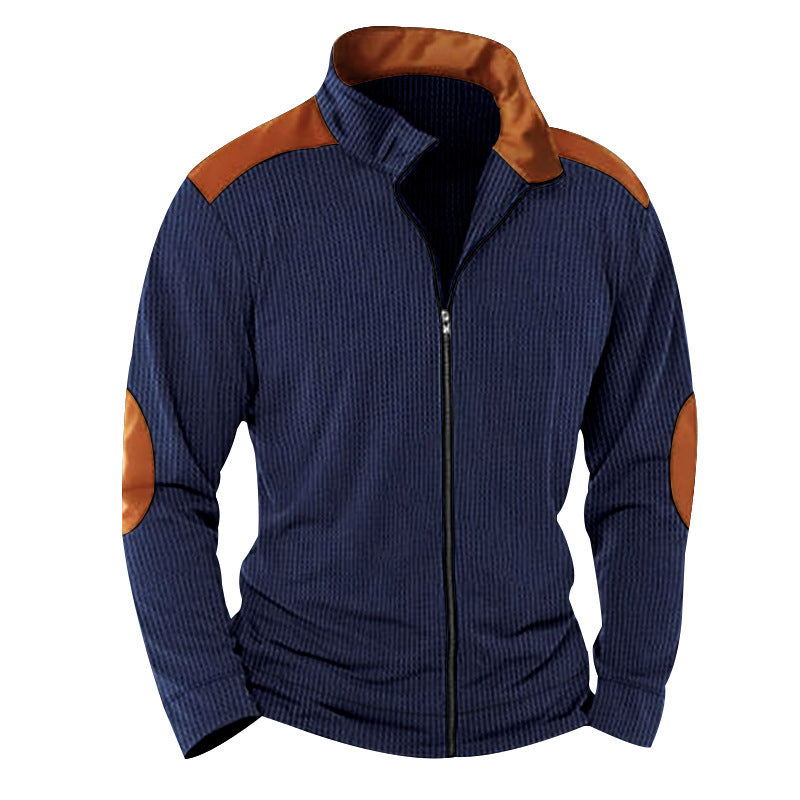 Herren Steppjacke mit hohem Kragen applikationen Krohn-e