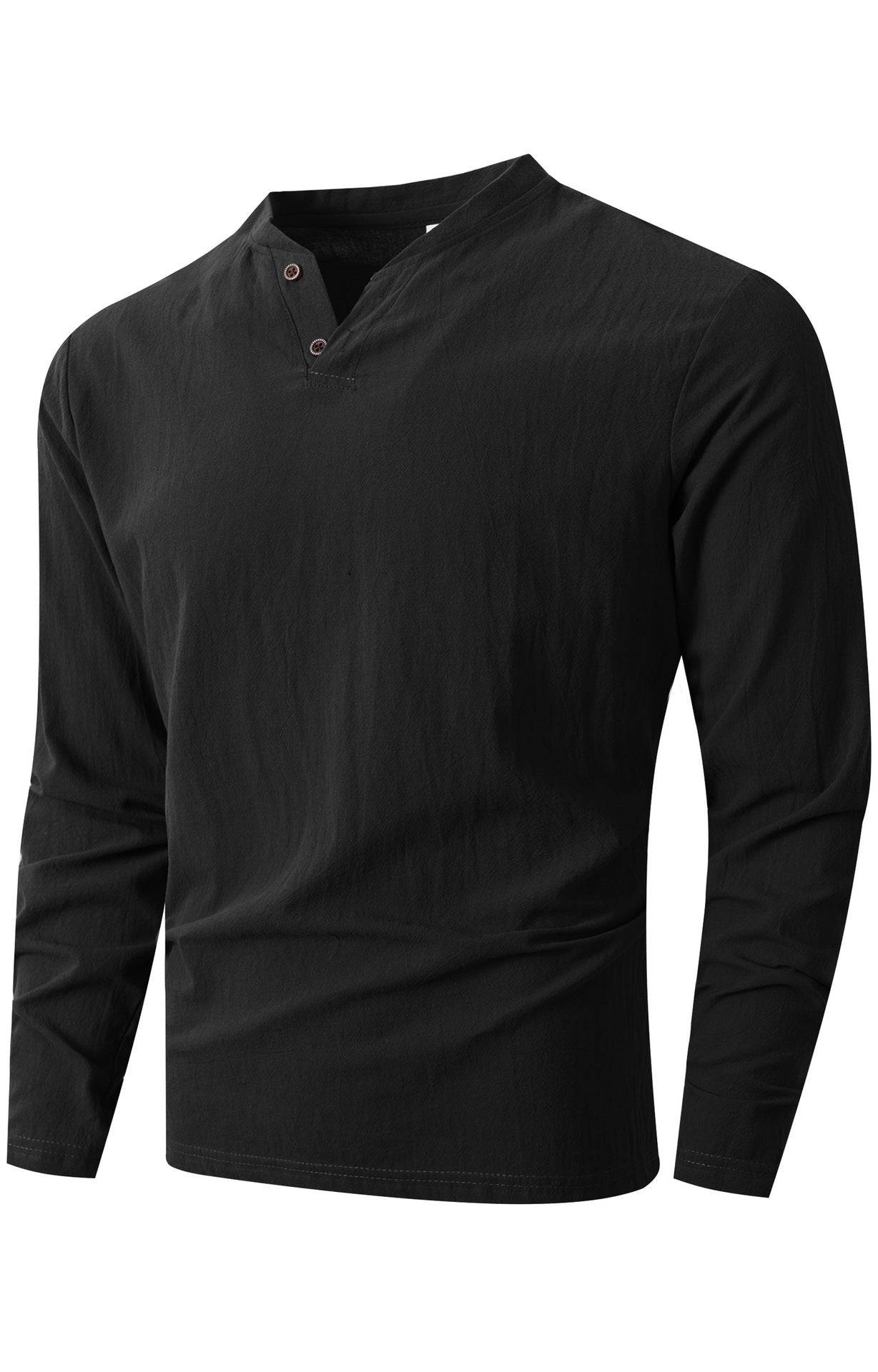 Herren Langarm Shirt mit modischem Henley-Ausschnitt Krohn-e