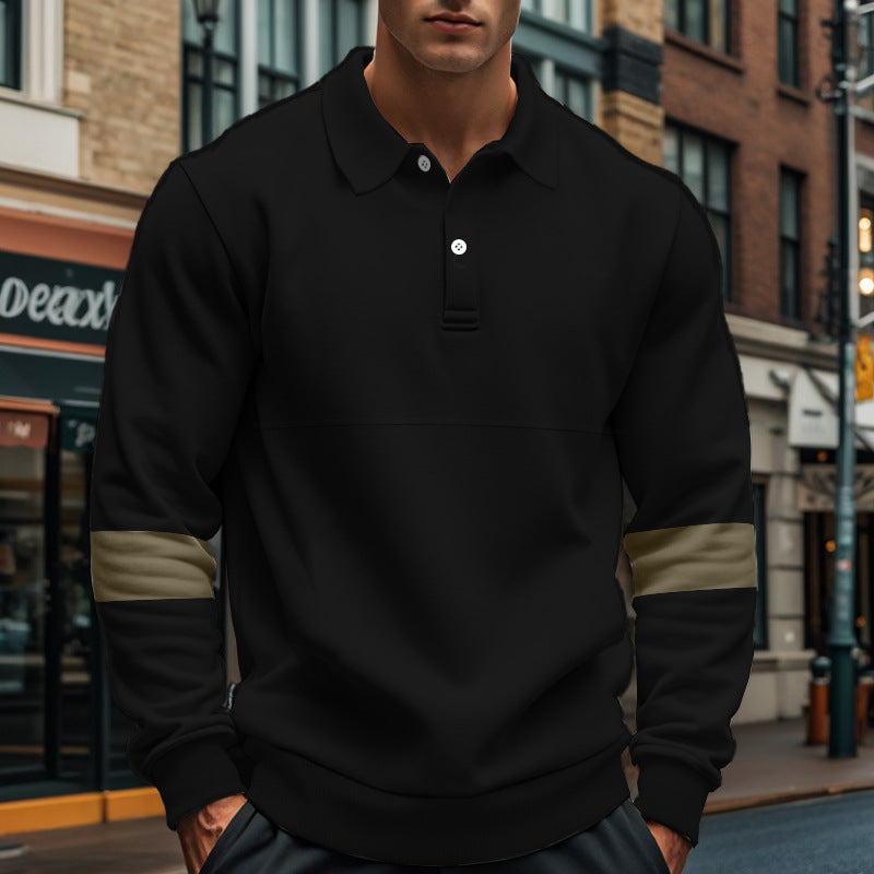 Herren sportlicher Pullover mit modischen Kontraststreifen Krohn-e