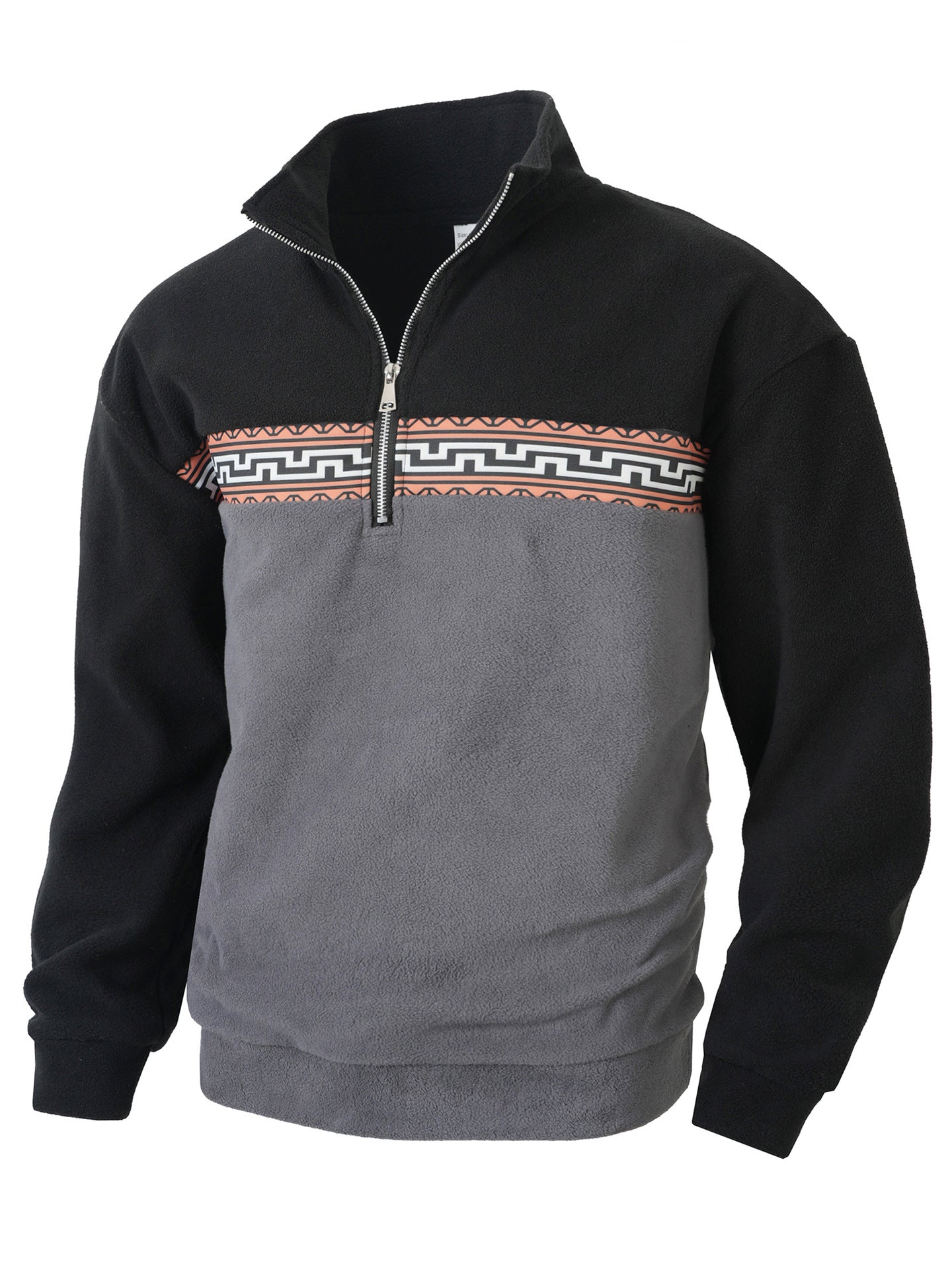 Herren Fleece Pullover mit modischem Stehkragen Krohn-e