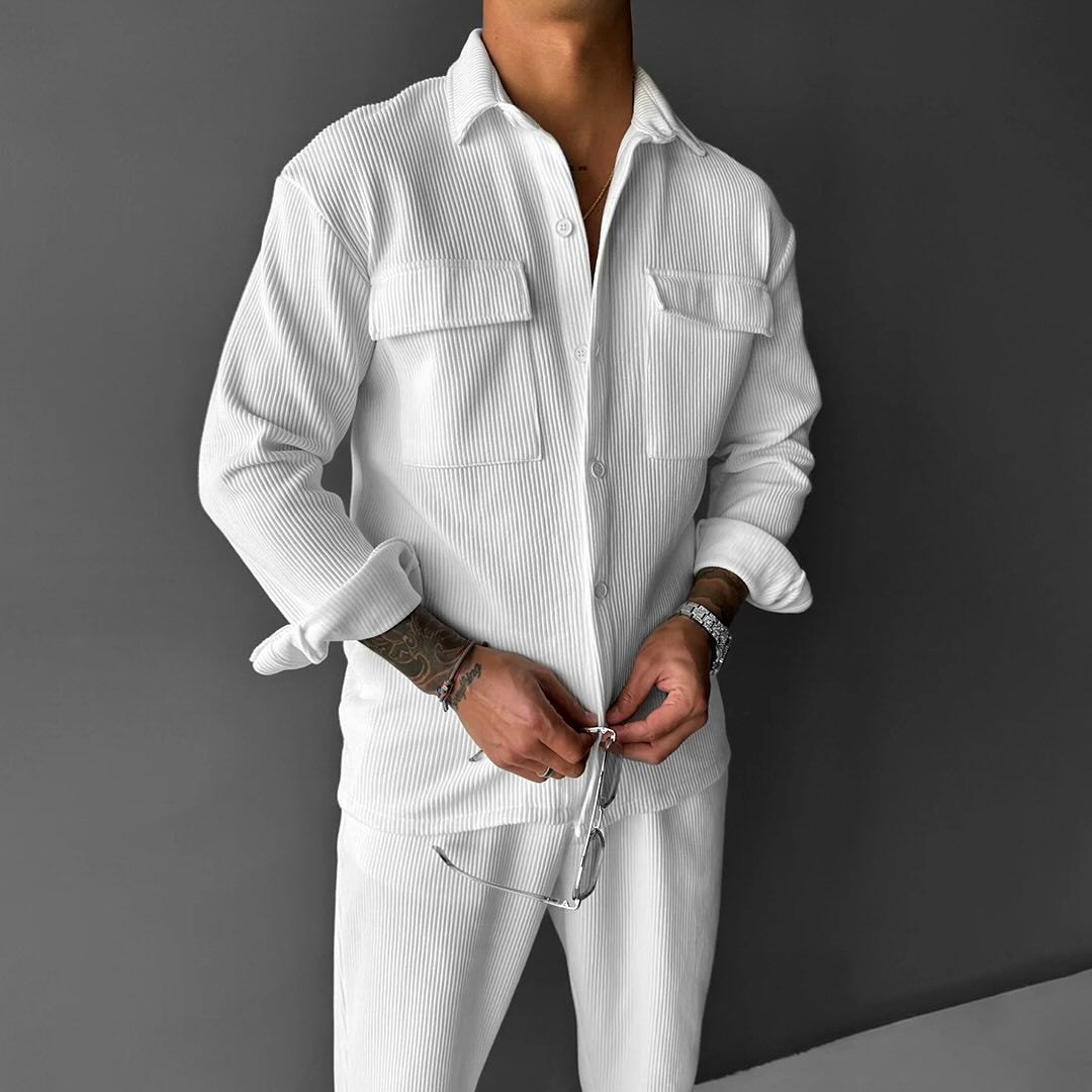 Herren utility Hemdbluse mit doppelten Brusttaschen Krohn-e