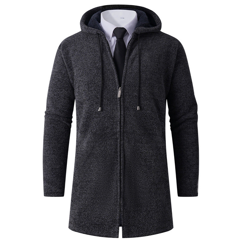 Herren lässiger Hoodie-Jacke mit außenliegendem Reißverschluss und praktischer Kapuze Krohn-e
